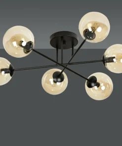 Outlet Sklep Kaja Okazała lampa sufitowa z mi kloszami833/6B | Kaja Oświetlenie miodowy