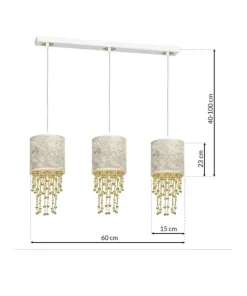 Okazała lampa wisząca do oświetlenia salonu MLP6445 z serii ALMERIA | Kaja Oświe*Sklep Kaja Flash Sale