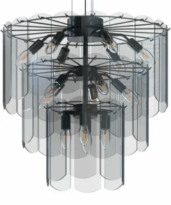 Outlet Sklep Kaja Okazała lampa wisząca do stylowego salonu MD3523-14L-EBCN NIRA | Kaja