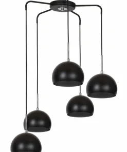 Shop Sklep Kaja Okazała lampa wisząca z 5 mi kloszami LX 0518 z serii COOL czarny