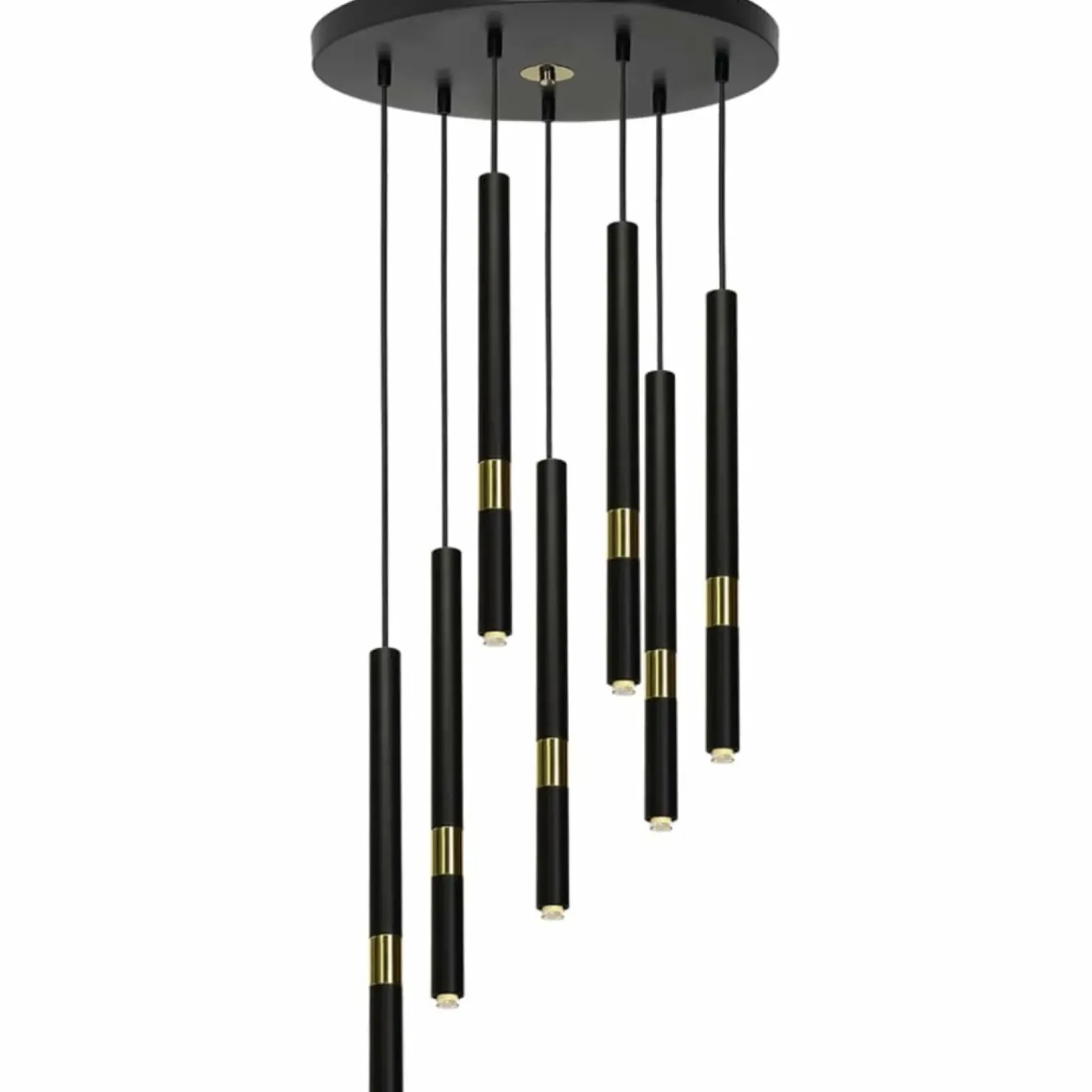 Store Sklep Kaja Okazała lampa wisząca z tubami, do salonu MLP6385 z serii MONZA | Kaja Oświetlen