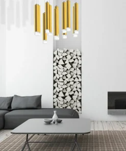 Cheap Sklep Kaja Okazała lampa wisząca ze złotymi tubami ML5716 z serii GOLDIE | Kaja Oświetlenie