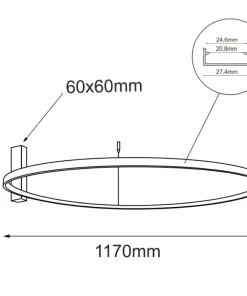 Okazały plafon złote koło ⌀117cm 3000K ANT 1354 z serii AGA*Sklep Kaja Discount