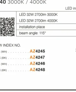 Okrągła biała lampa sufitowa 40cm 4000K AZ4246 MALTA | Kaja*Sklep Kaja Hot