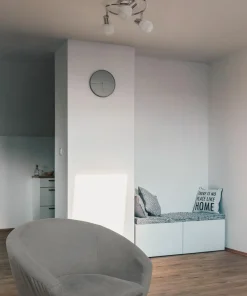 Sale Sklep Kaja Okrągła lampa sufitowa do sypialni K-8001/3G EMBO | Kaja Oświetlenie chrom
