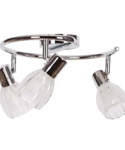 Sale Sklep Kaja Okrągła lampa sufitowa do sypialni K-8001/3G EMBO | Kaja Oświetlenie chrom