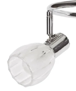 Sale Sklep Kaja Okrągła lampa sufitowa do sypialni K-8001/3G EMBO | Kaja Oświetlenie chrom