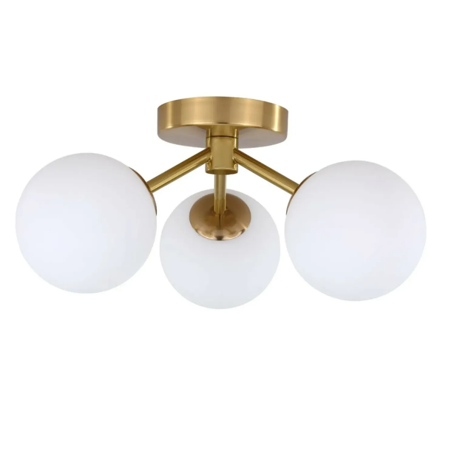 Sale Sklep Kaja Okrągła lampa sufitowa z 3 białymi kloszami LP-002/3C DORADO | Kaja