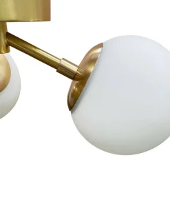 Sale Sklep Kaja Okrągła lampa sufitowa z 3 białymi kloszami LP-002/3C DORADO | Kaja