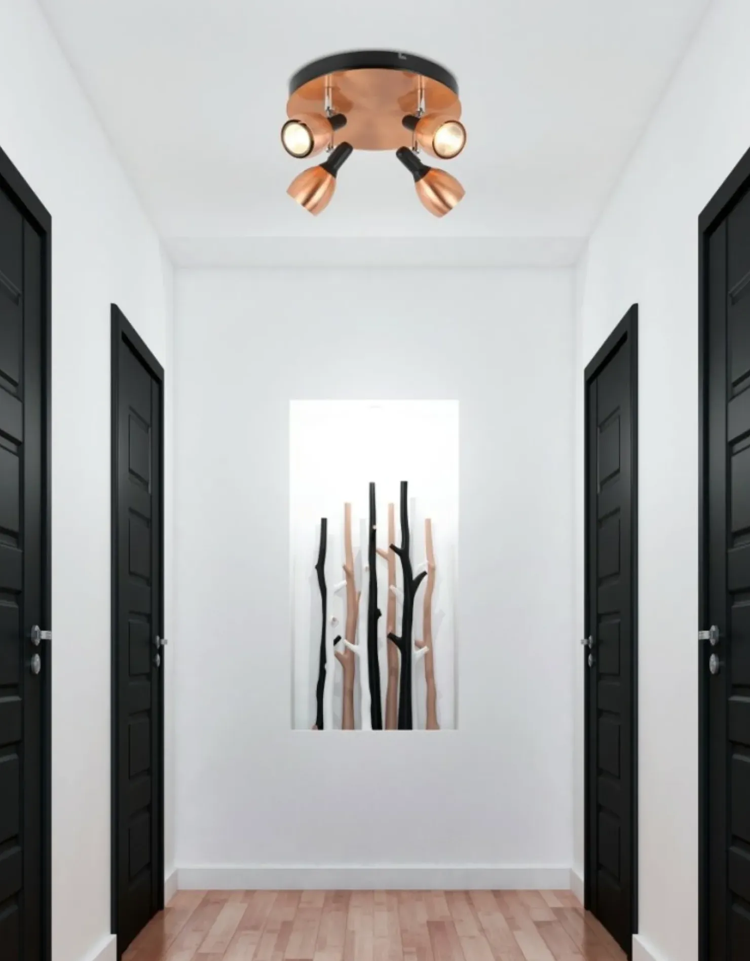 Okrągła lampa sufitowa z reflektorami 98-34878 CROSS | Kaja*Sklep Kaja Online