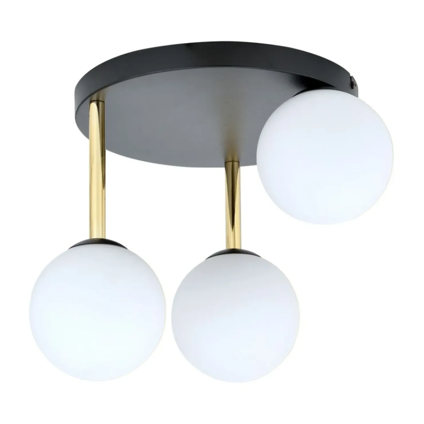 Okrągła lampa sufitowa ze złotymi elementami 1260/3 z serii DOLCE*Sklep Kaja Discount