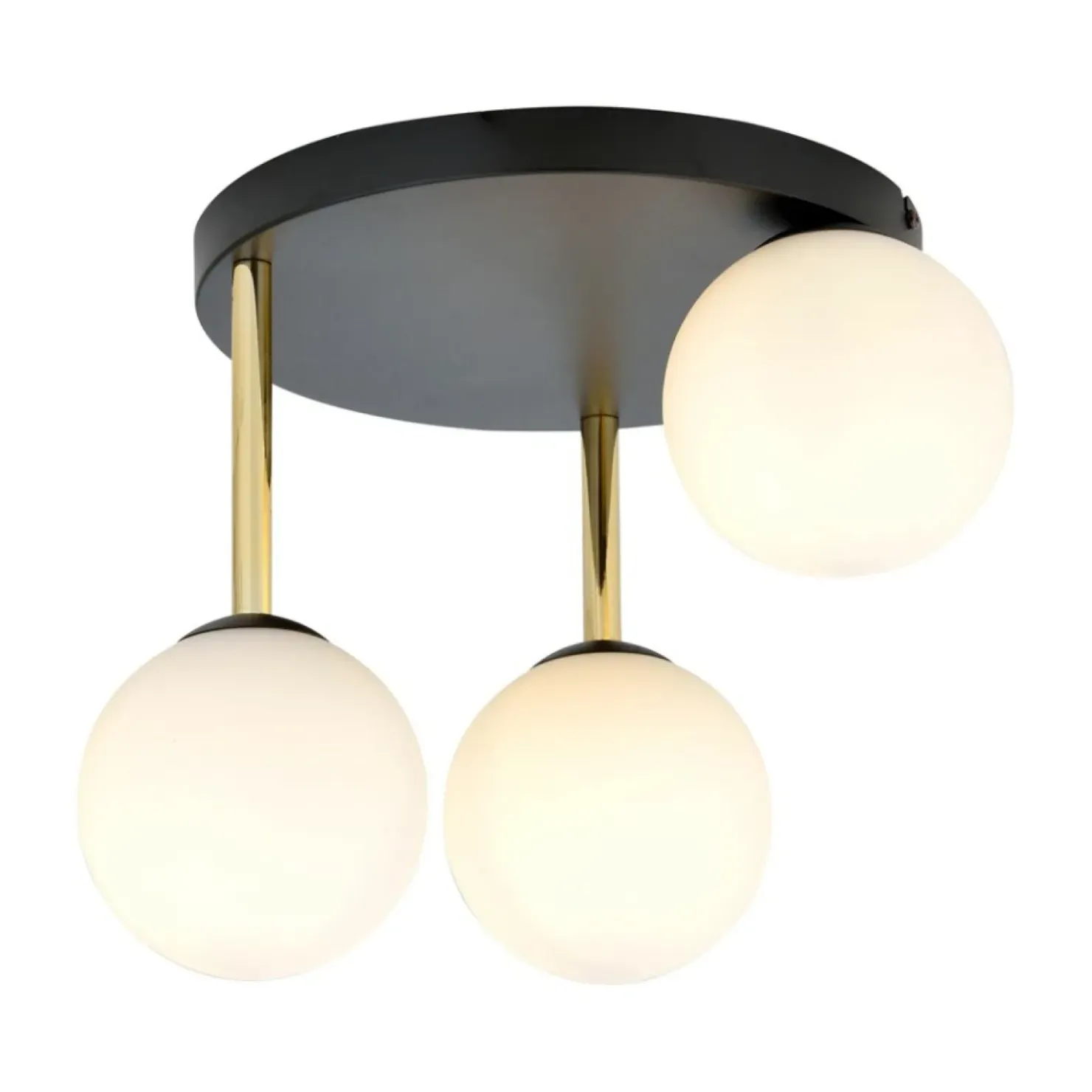 Okrągła lampa sufitowa ze złotymi elementami 1260/3 z serii DOLCE*Sklep Kaja Discount
