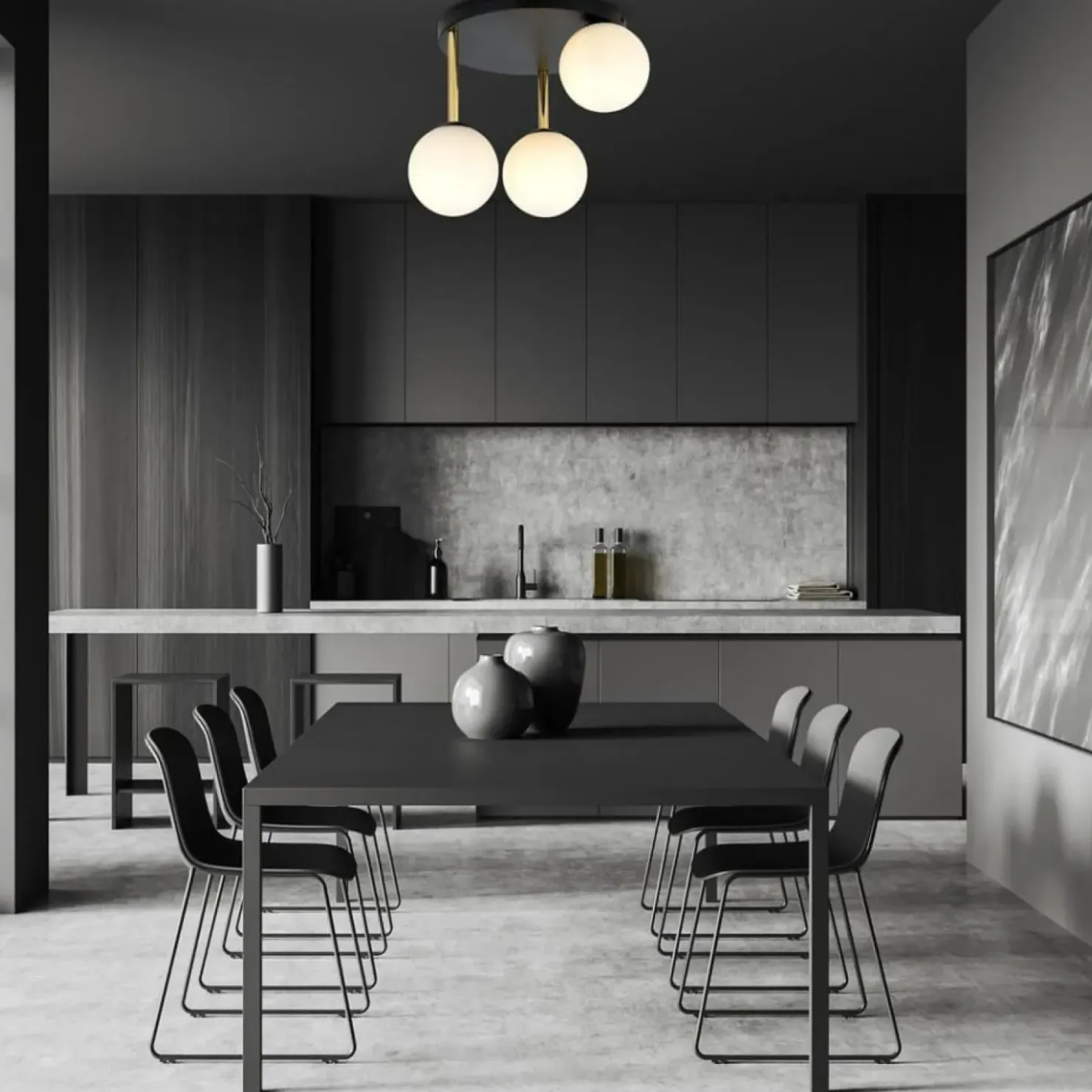 Okrągła lampa sufitowa ze złotymi elementami 1260/3 z serii DOLCE*Sklep Kaja Discount