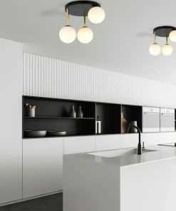 Okrągła lampa sufitowa ze złotymi elementami 1260/3 z serii DOLCE*Sklep Kaja Discount