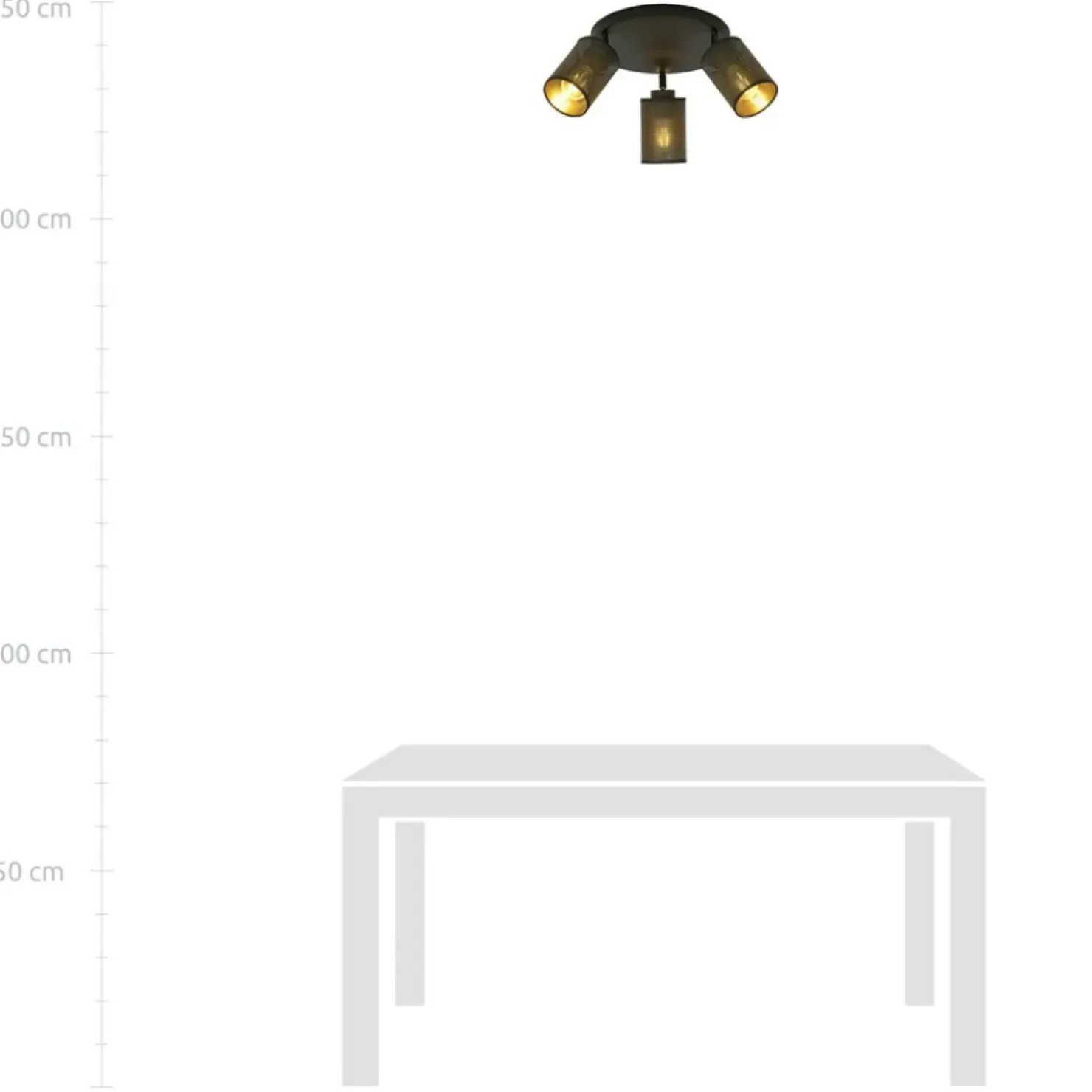 Shop Sklep Kaja Okrągła lampa z czarno-złotymi abażurami 1152/3PREM BRONX | Kaja czarny