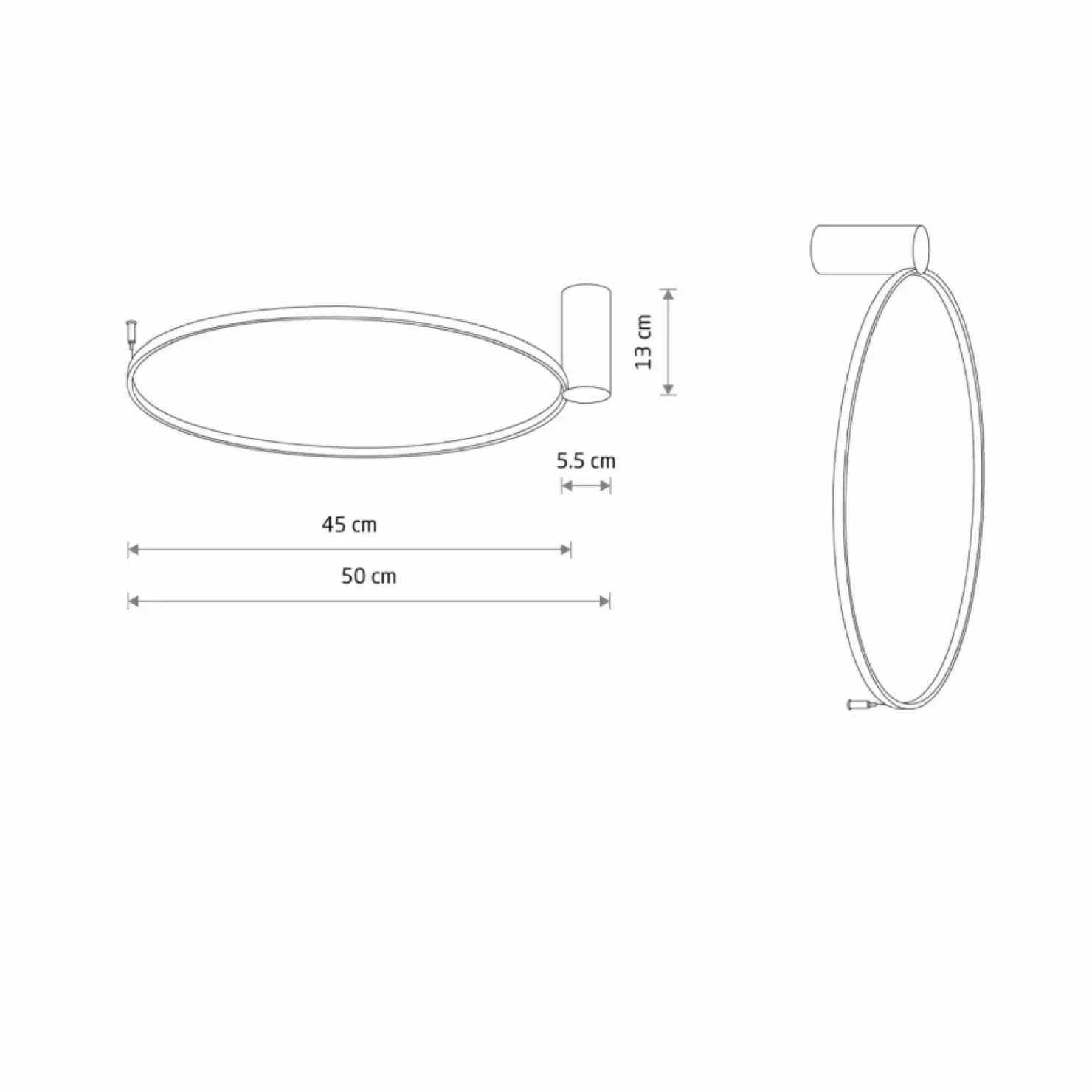Okrągła, ledowa lampa sufitowa ⌀50cm 3000K 10928 CIRCOLO LED | Kaja*Sklep Kaja Outlet