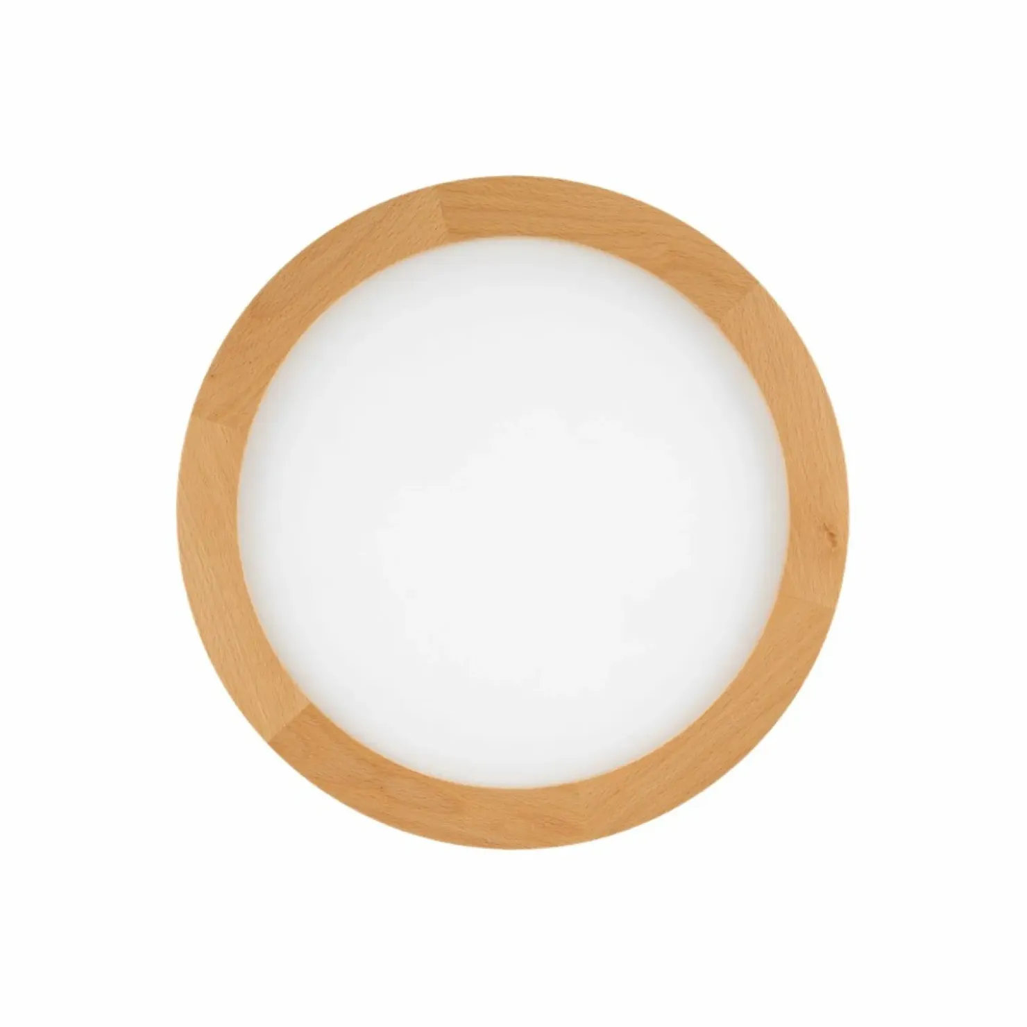 Okrągła, ledowa lampa sufitowa z drewna TK 18004 AQUA WOOD BUK | Kaja*Sklep Kaja Store