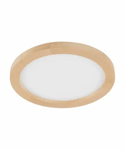 Okrągła, ledowa lampa sufitowa z drewna TK 18004 AQUA WOOD BUK | Kaja*Sklep Kaja Store