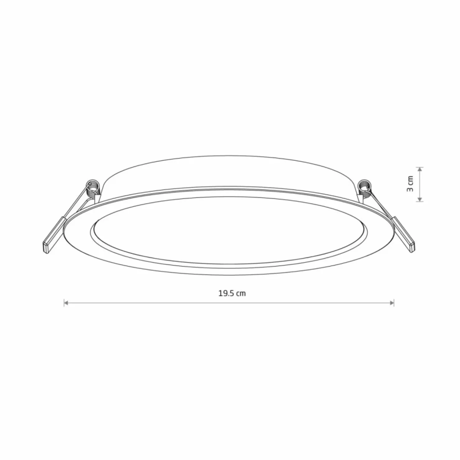 Okrągła ledowa lampa wpustowa ⌀19,5cm 4000K 10543 MYKONOS LED | Kaja*Sklep Kaja Best