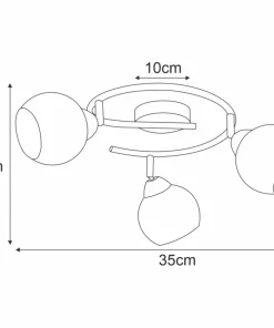 Okrągła, patynowa lampa sufitowa K-C9530/3 ATRIA | Kaja Oświetlenie*Sklep Kaja Discount