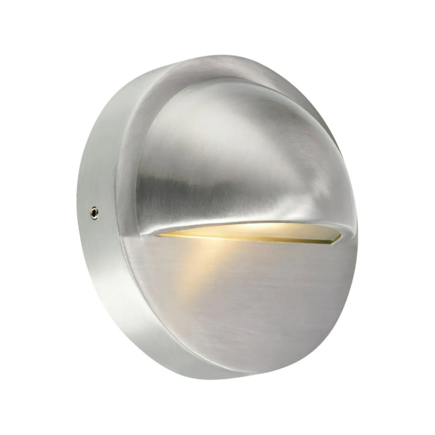 Okrągła, srebrna, zewnętrzna lampa ścienna 107715 z serii GARDEN 24*Sklep Kaja Cheap