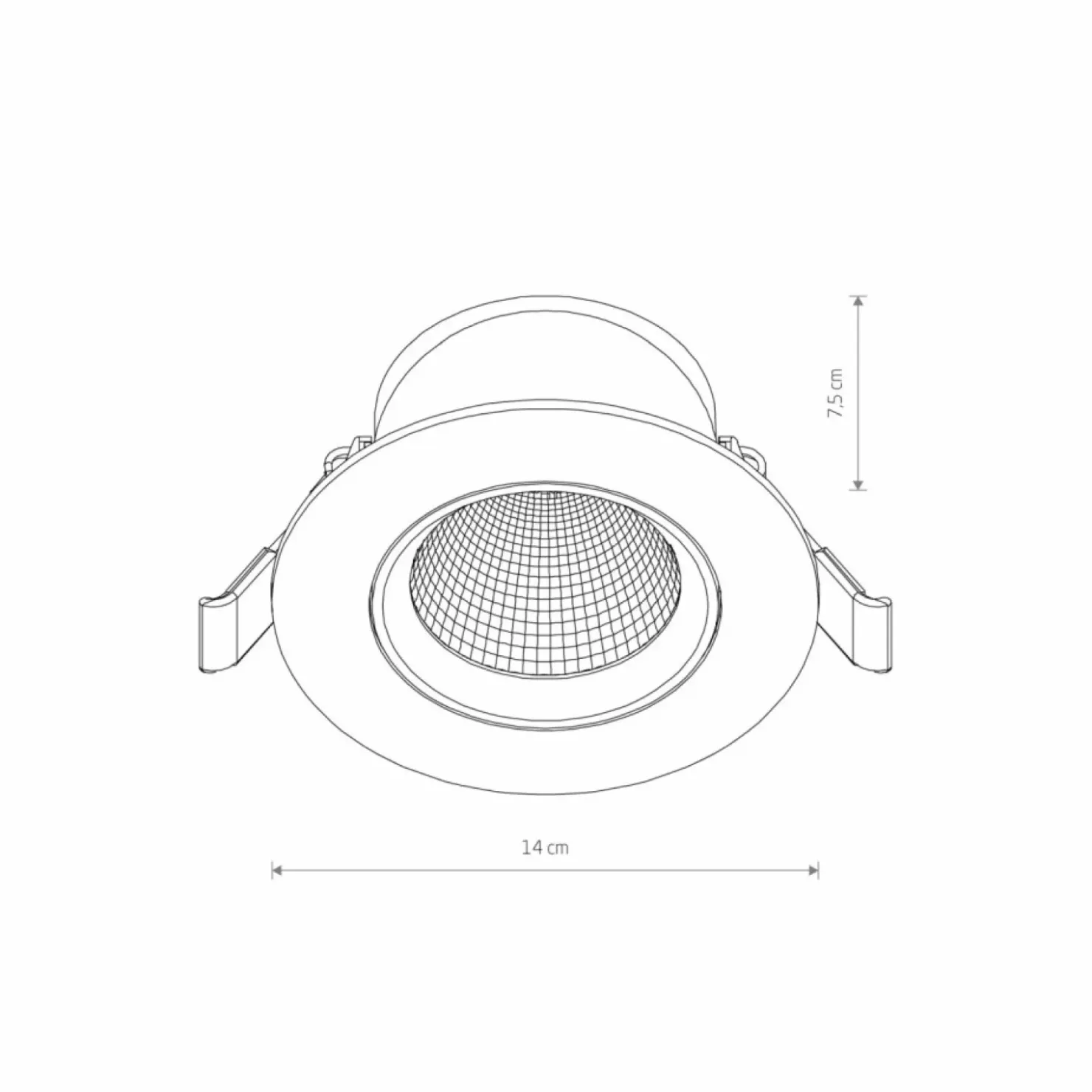 Okrągłe oczko podtynkowe LED 15W 4000K ⌀14cm 10558 EGINA LED | Kaja*Sklep Kaja Store