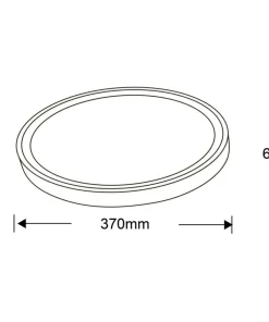 Okrągły plafon 37cm ze światłem LED 4000K LP-550/1C M 4BK – VEGAS*Sklep Kaja Hot