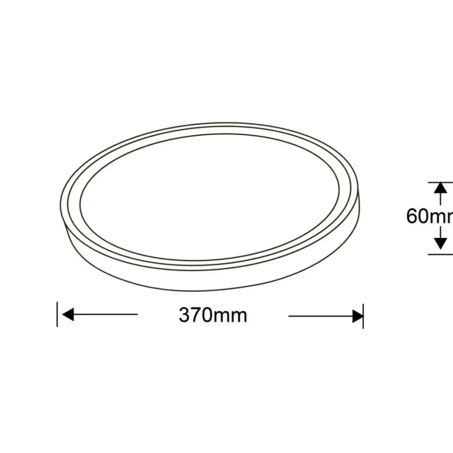 Okrągły plafon 37cm ze światłem LED 4000K LP-550/1C M 4BK – VEGAS*Sklep Kaja Hot