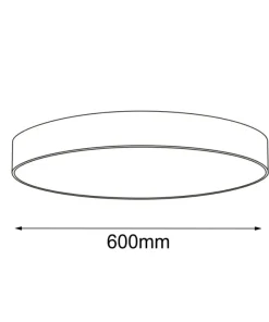 Okrągły plafon do sypialni ⌀60cm ANT 1296 SENGO | Kaja Oświetlenie*Sklep Kaja Fashion