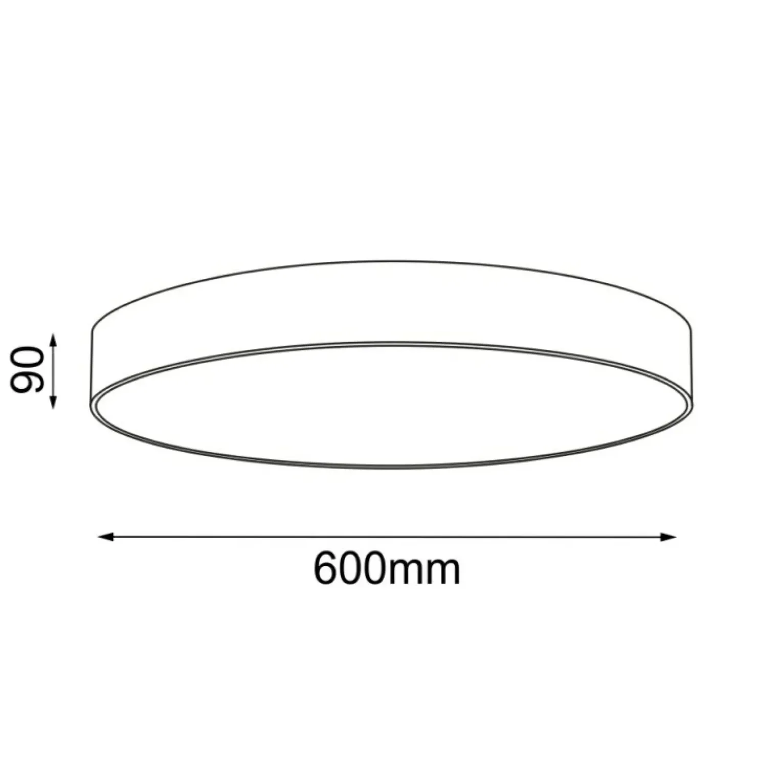Okrągły plafon do sypialni ⌀60cm ANT 1296 SENGO | Kaja Oświetlenie*Sklep Kaja Fashion