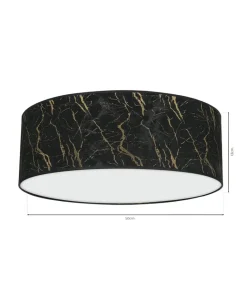 Okrągły plafon, lampa sufitowa, czarno-złota MLP7296 z serii SENSO | Kaja Oświet*Sklep Kaja Store
