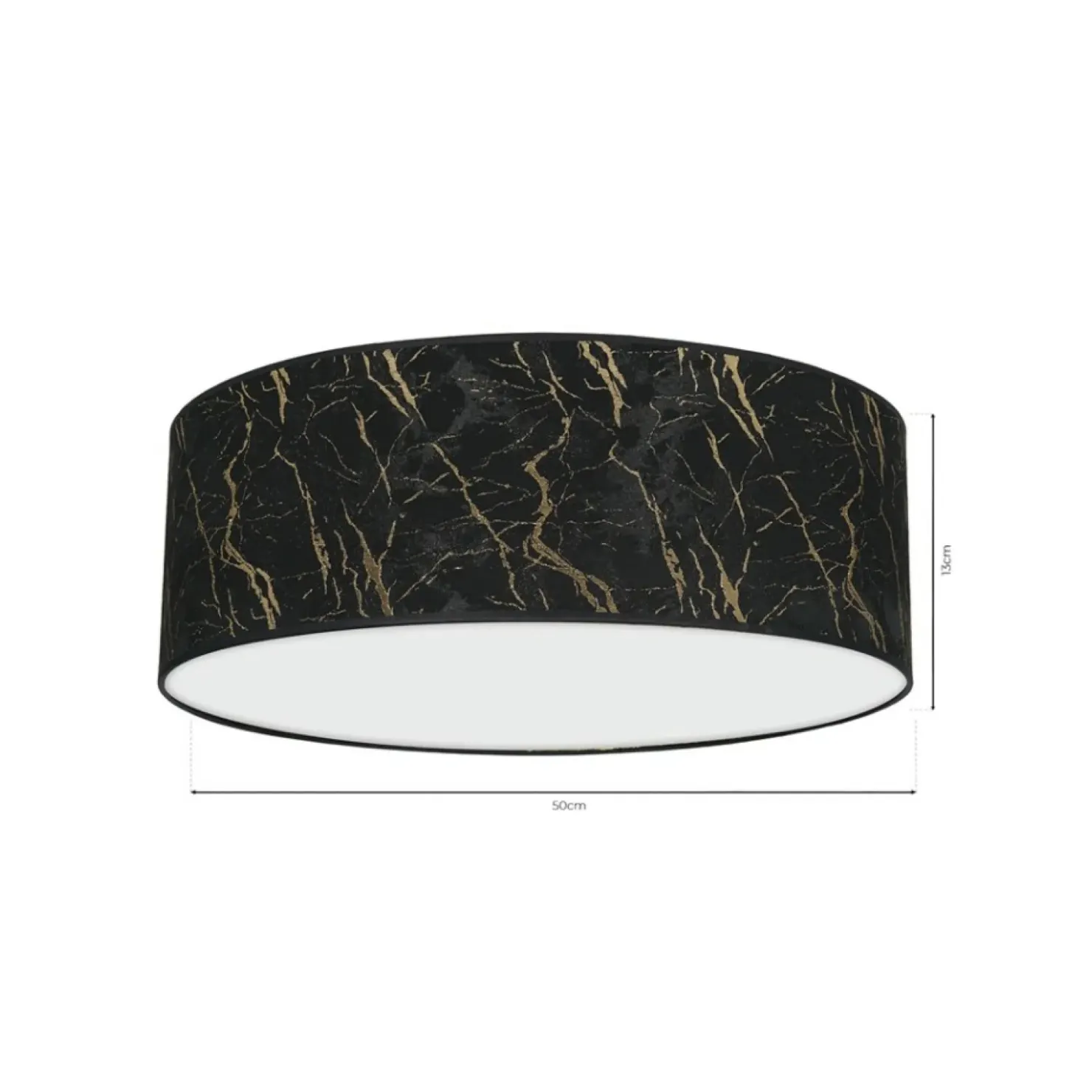 Okrągły plafon, lampa sufitowa, czarno-złota MLP7296 z serii SENSO | Kaja Oświet*Sklep Kaja Store
