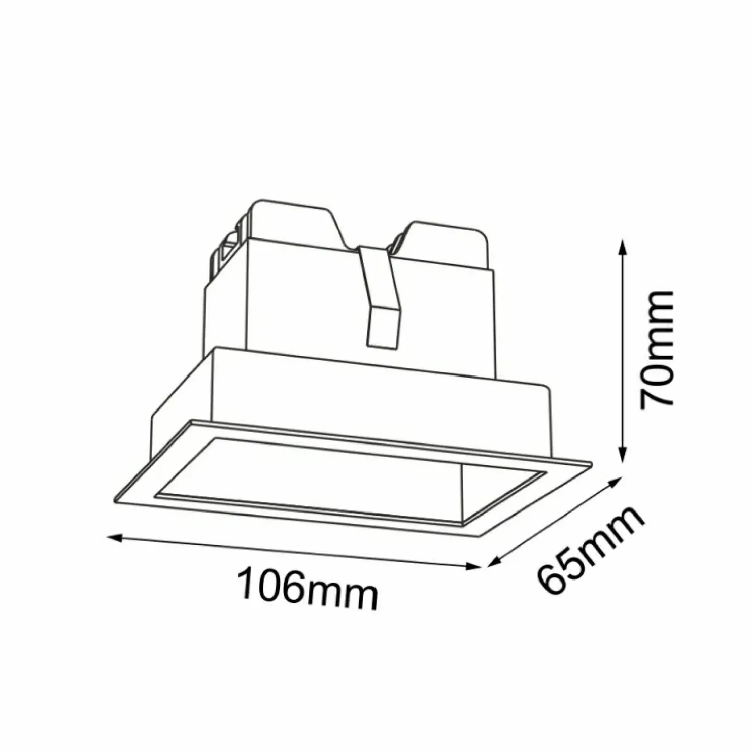 Oprawa wpustowa do korytarza LED 4W 4000K ANT 3045 A-GLARE | Kaja*Sklep Kaja Clearance