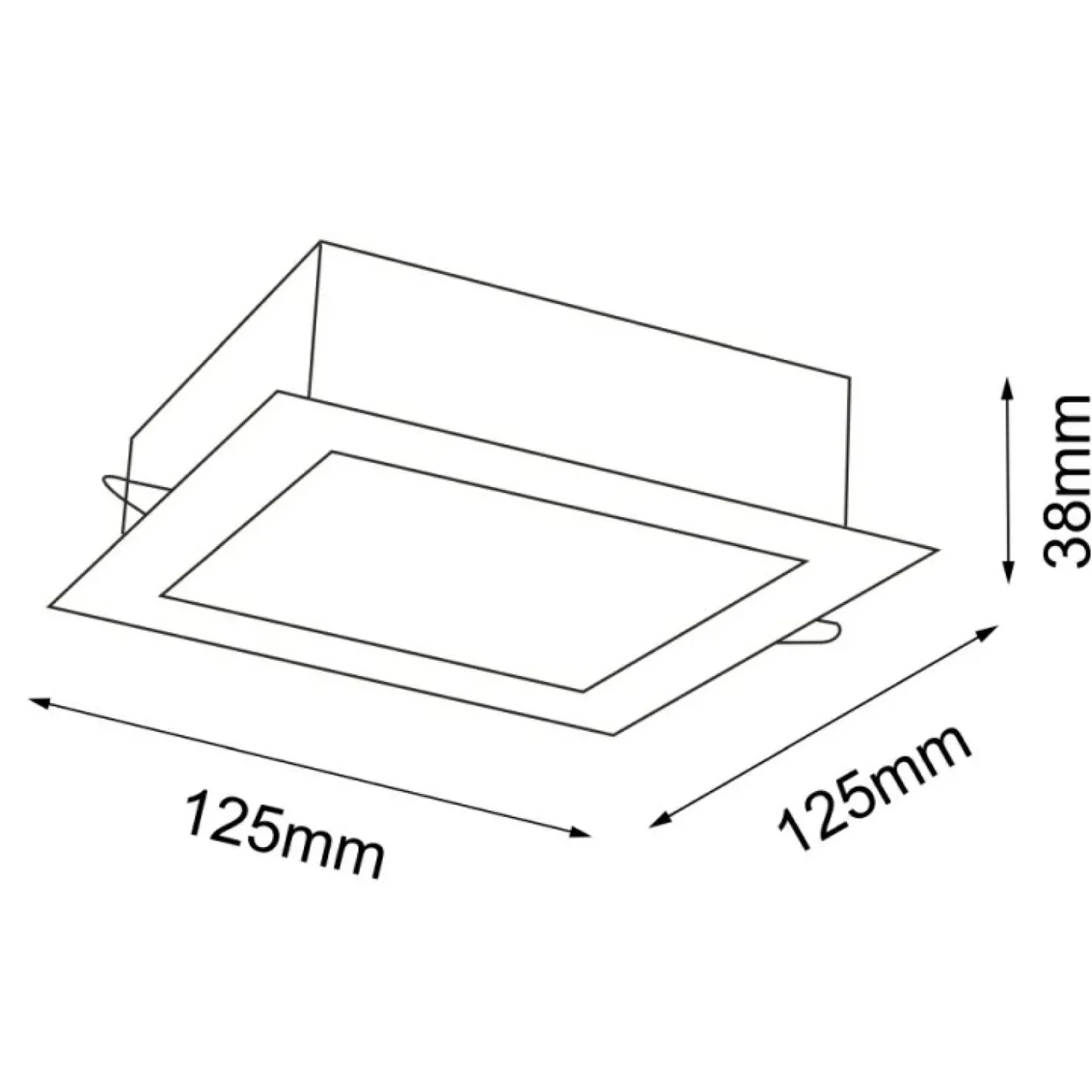 Oprawa wpustowa LED do łazienki IP44 3000K ANT 7727 z serii TOTTO*Sklep Kaja Clearance