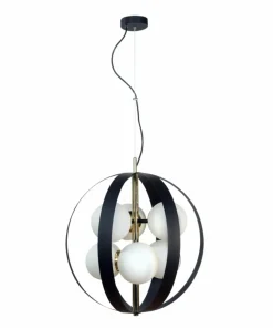 Best Sklep Kaja Ozdobna, czarno-złota lampa wisząca do salonu ZM 1138 z serii NELA