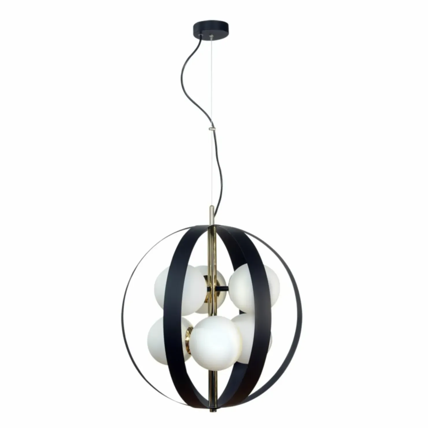 Best Sklep Kaja Ozdobna, czarno-złota lampa wisząca do salonu ZM 1138 z serii NELA