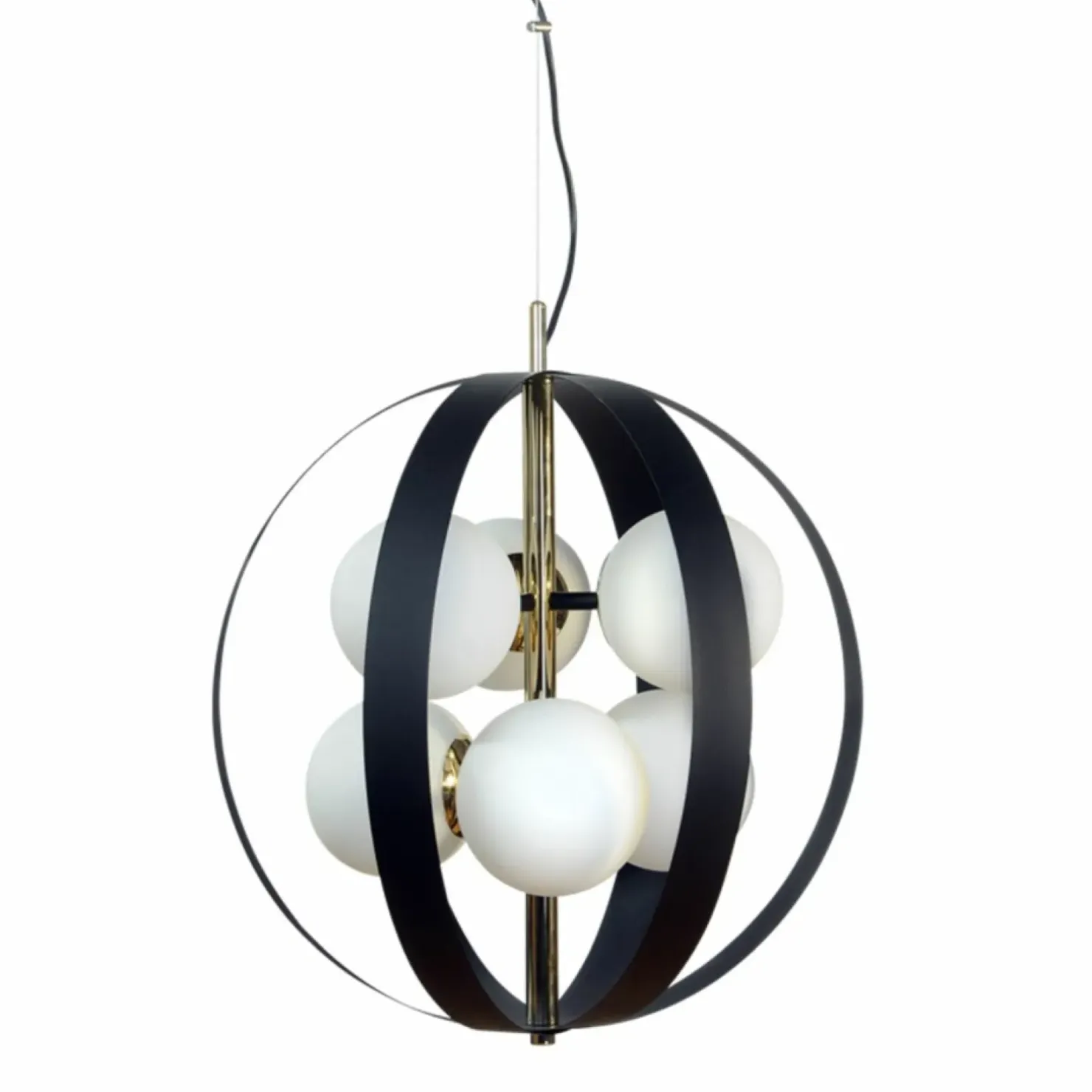 Best Sklep Kaja Ozdobna, czarno-złota lampa wisząca do salonu ZM 1138 z serii NELA