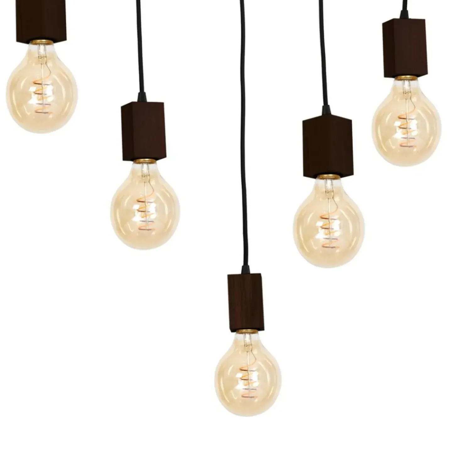 Flash Sale Sklep Kaja Ozdobna, drewniana lampa wisząca na 5 żarówek MLP4361 z serii JACK | Kaja Oświet naturalnedrewno