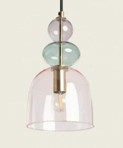 Cheap Sklep Kaja Ozdobna, kolorowa, szklana lampa wisząca ABR-KOLO2-F KOLORENO | Kaja fioletowy