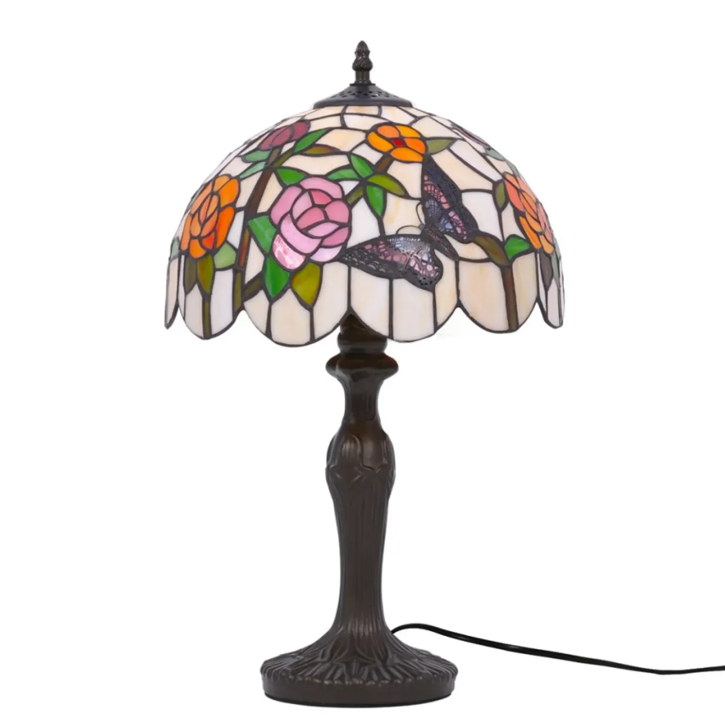 Ozdobna lampa stołowa z solidną podstawą K-G12835 z serii ROSE*Sklep Kaja Cheap