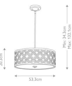 Sale Sklep Kaja Ozdobna lampa wisząca do jadalni GN-ARABELLA-P-L z serii ARABELLA postarzanezłoto