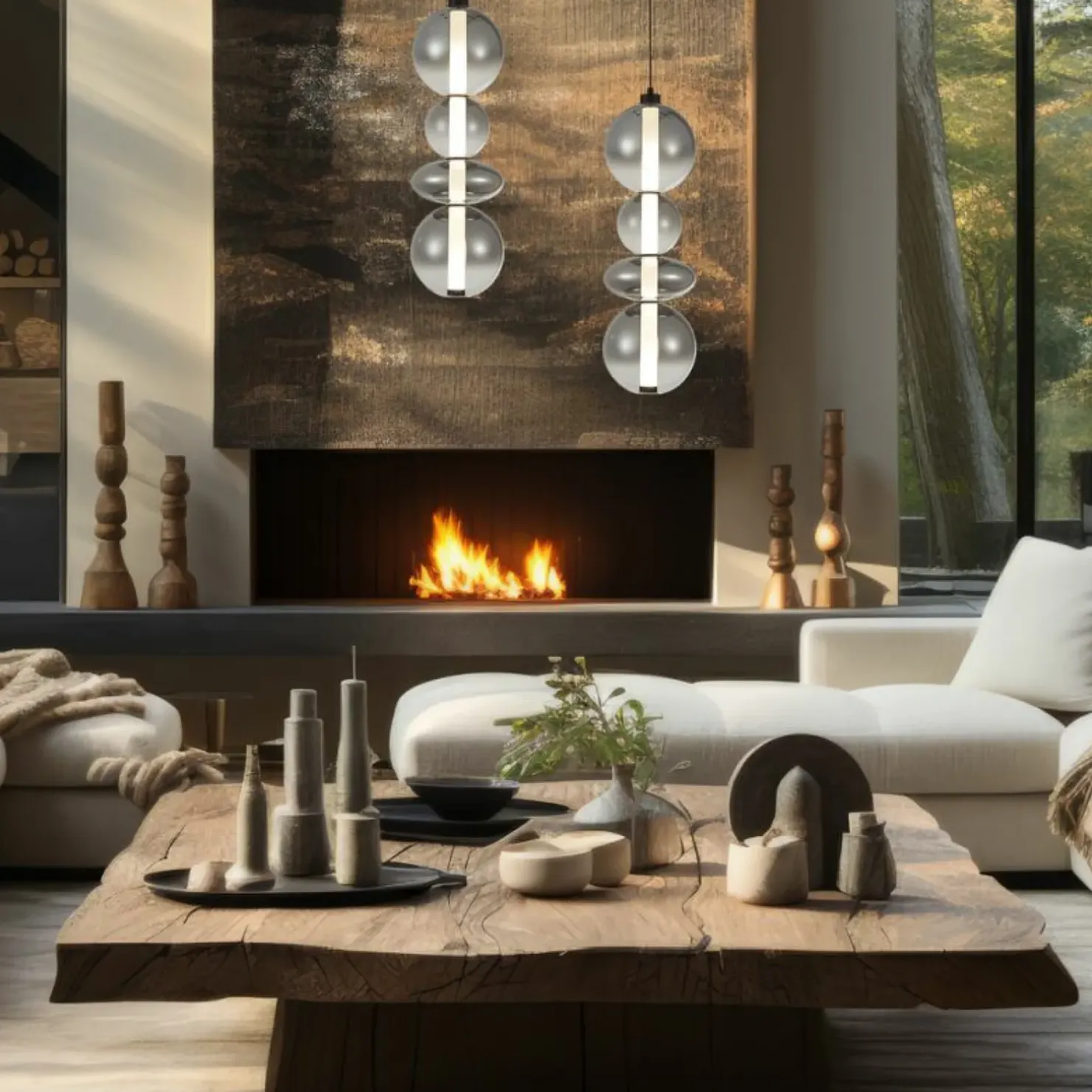 New Sklep Kaja Ozdobna lampa z kloszami o różnych kształtach ML0347 DAPHNE | Kaja