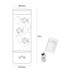 Ozdobna lampka stołowa z rybkami ZM 87946 AQUA | Kaja Oświetlenie*Sklep Kaja Cheap
