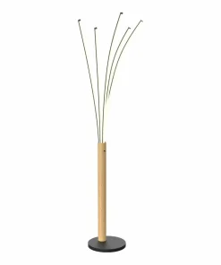 Ozdobna, ledowa lampa podłogowa z drewnem ML4767-3BMD VELDEN | Kaja*Sklep Kaja Discount