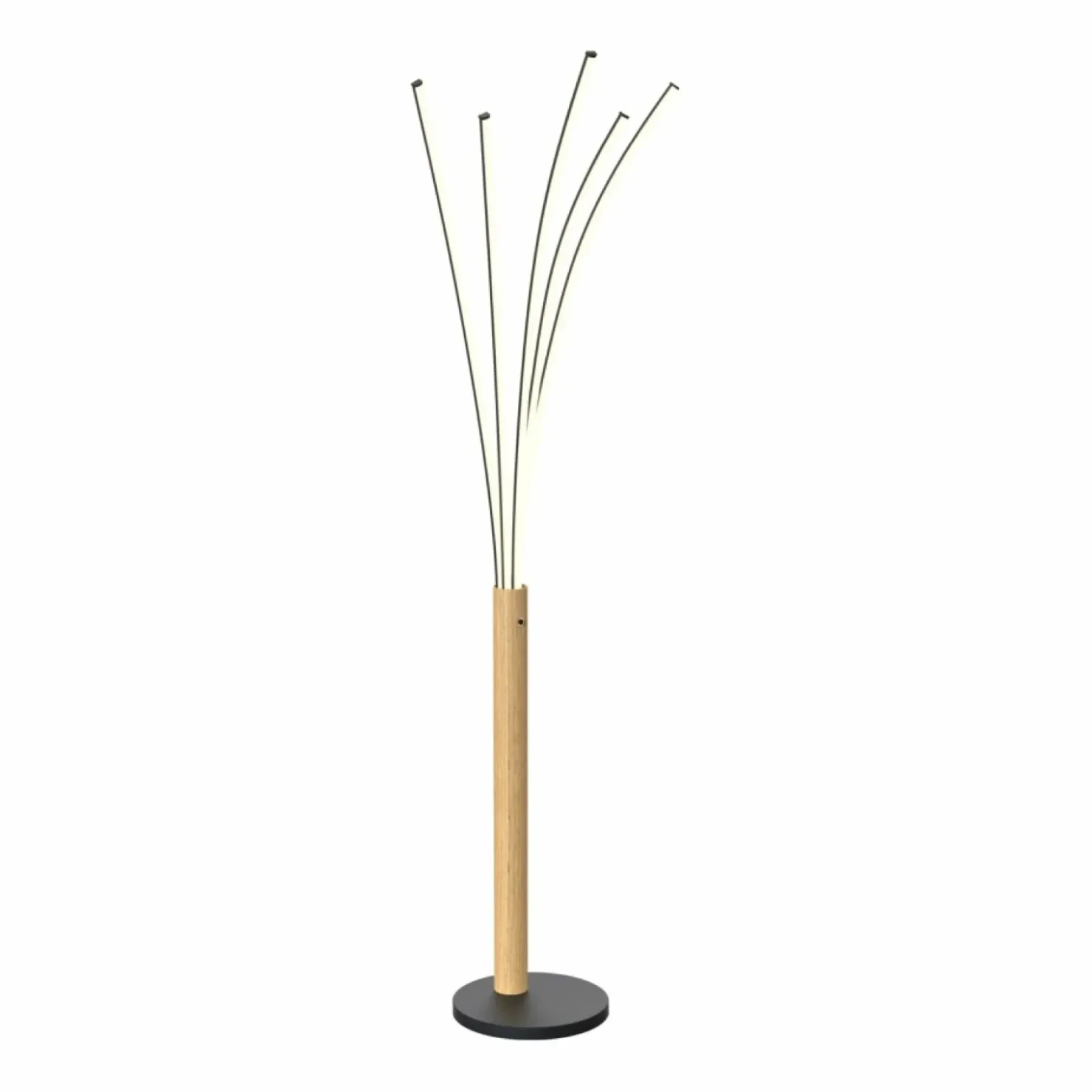 Ozdobna, ledowa lampa podłogowa z drewnem ML4767-3BMD VELDEN | Kaja*Sklep Kaja Discount