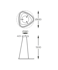 Discount Sklep Kaja Ozdobna, ledowa lampa wisząca do kuchni MD3888-1S-3BCT GETAFE | Kaja