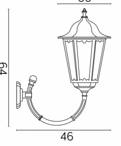 Ozdobna, tradycyjna lampa zewnętrzna K 3012/1/BD g z serii RETRO MAXI | Kaja Ośw*Sklep Kaja New
