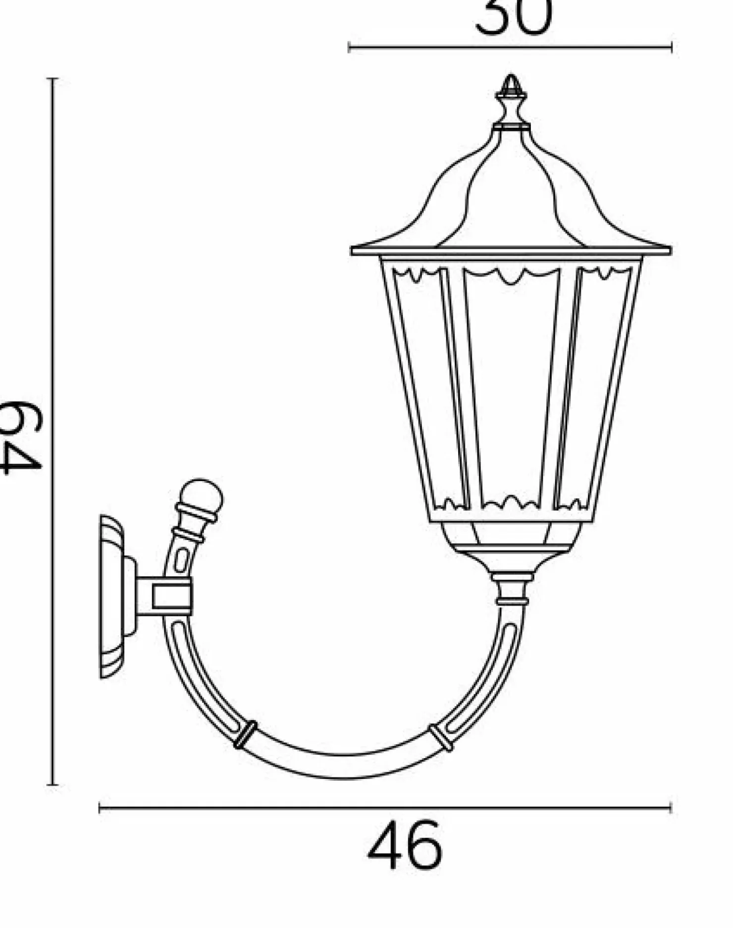 Ozdobna, tradycyjna lampa zewnętrzna K 3012/1/BD g z serii RETRO MAXI | Kaja Ośw*Sklep Kaja New