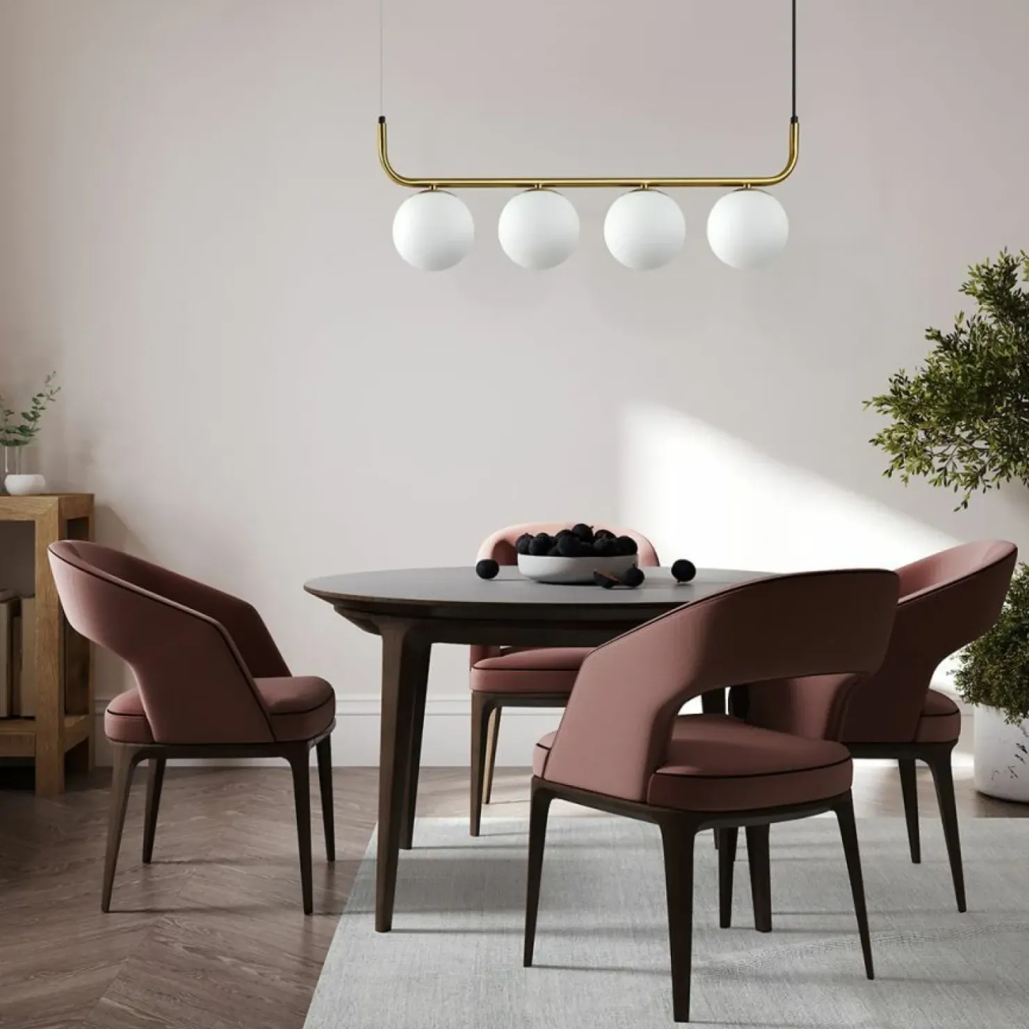 Cheap Sklep Kaja Ozdobna, złota lampa wisząca nad stół LP-005/4L GD ALISA | Kaja