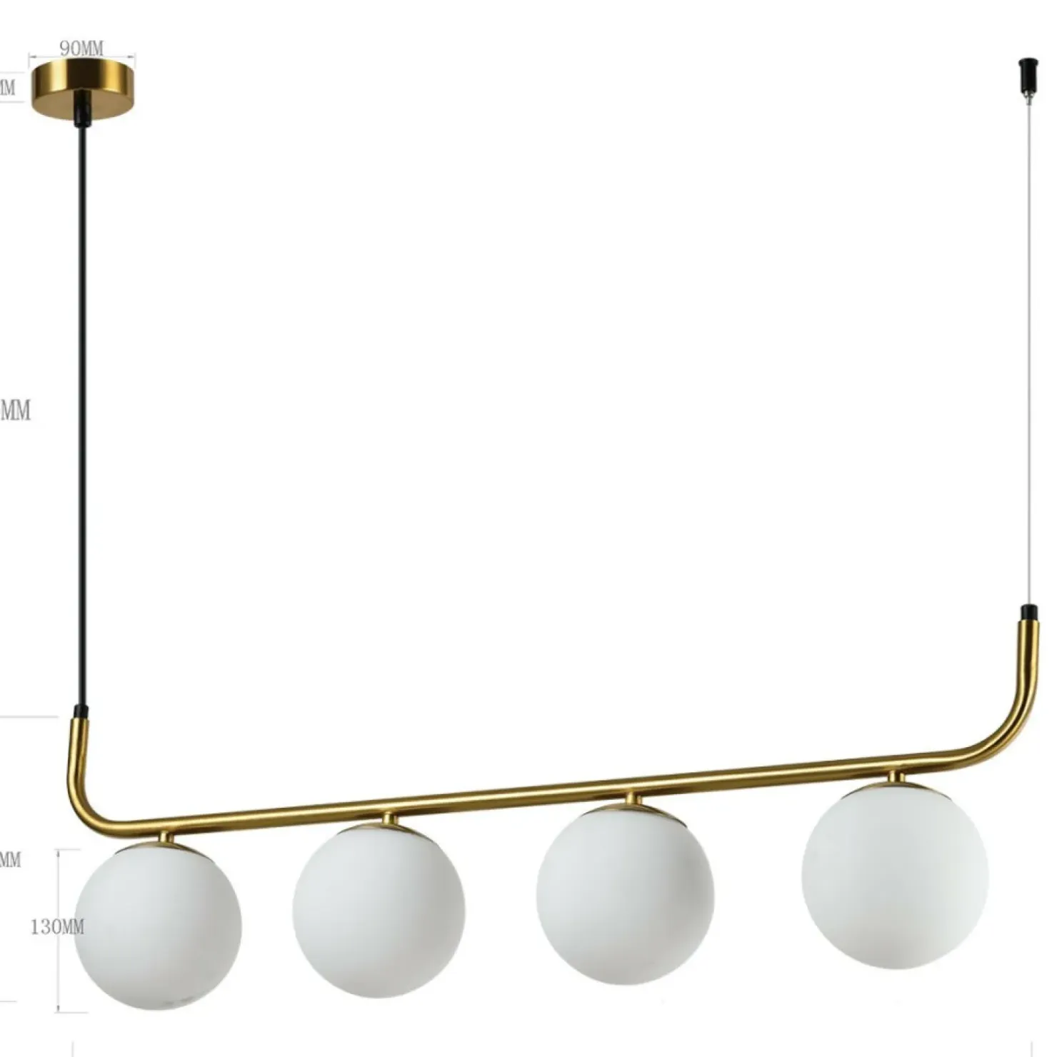 Cheap Sklep Kaja Ozdobna, złota lampa wisząca nad stół LP-005/4L GD ALISA | Kaja